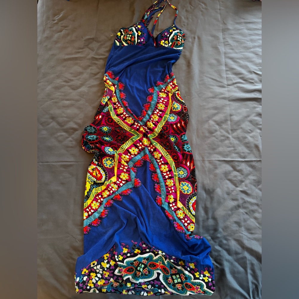 Vibrant Maxi Dress with Multicolor Patterns